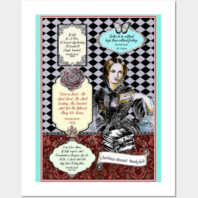 Charlotte Bronte bookclub Wall Art by FanitsaArt